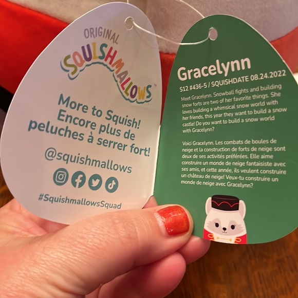 Nutcracker squishmallow New with tags GRACELYNN 12 inch Christmas plush toy soft - Picture 7 of 10